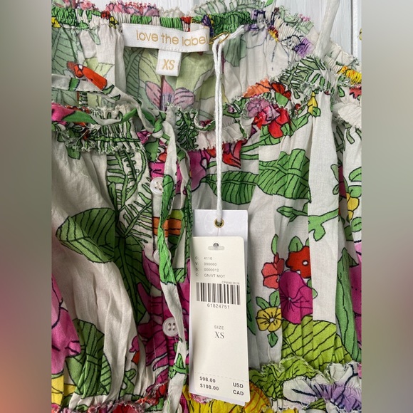 Love the Label Tank with Ties size XS Mitzie Print - Picture 6 of 9